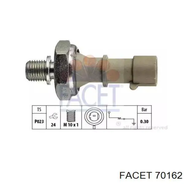 Sensor de pressão de óleo Facet 70162 preço, a partir de 6,78 USD