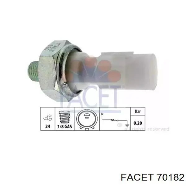 Sensor de pressão de óleo Facet 70182 preço, a partir de 14,04 USD