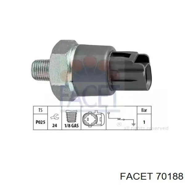 Sensor de pressão de óleo Facet 70188 preço, a partir de 7,51 USD