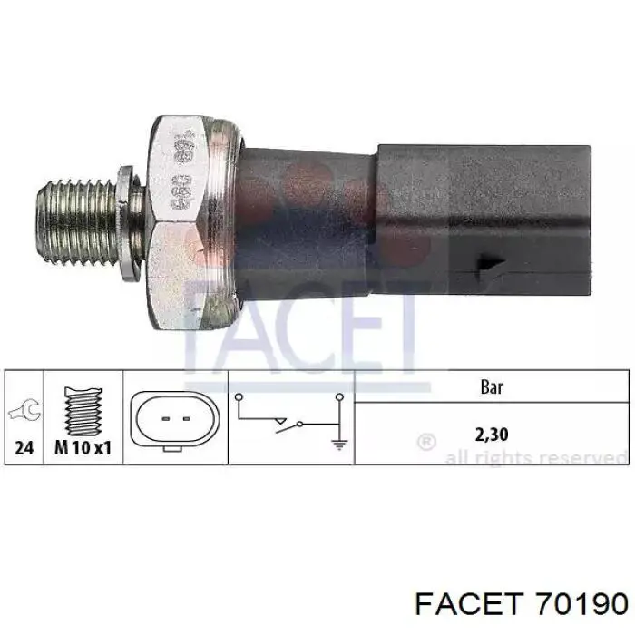 Sensor de pressão de óleo Facet 70190 preço, a partir de 8,19 USD