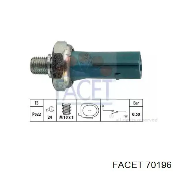 Sensor de pressão de óleo Facet 70196 preço, a partir de 13,21 USD
