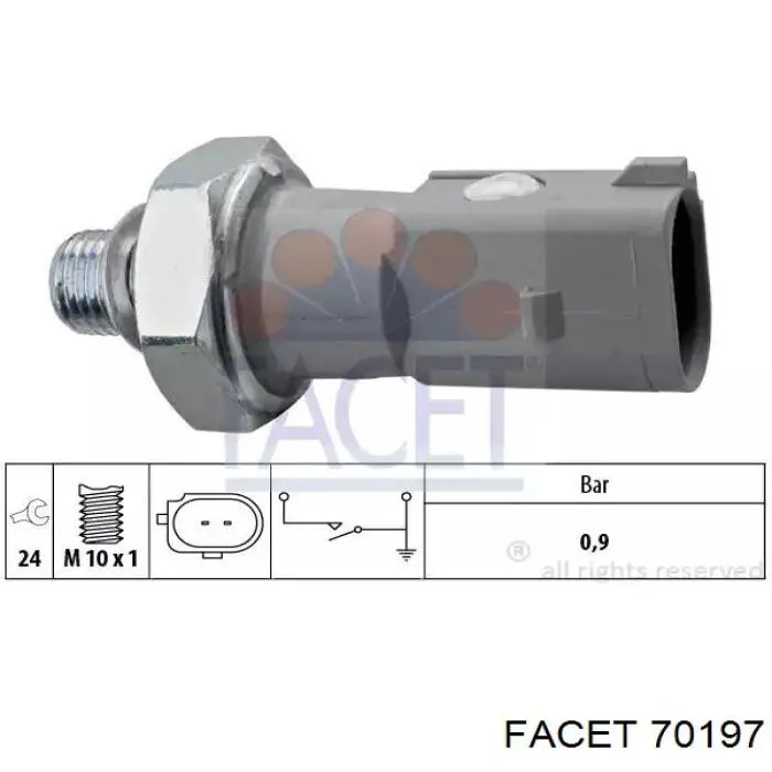 Sensor de pressão de óleo Facet 70197 preço, a partir de 9,58 USD