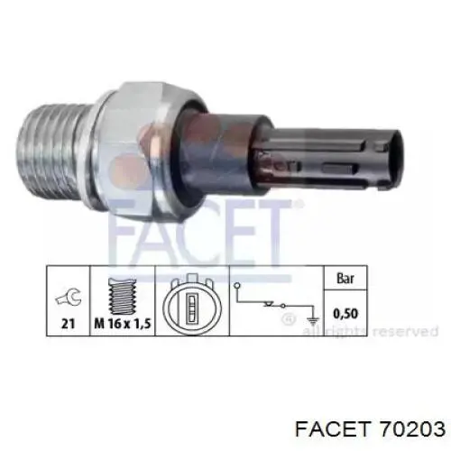 12642 FAE Sensor de pressão de óleo