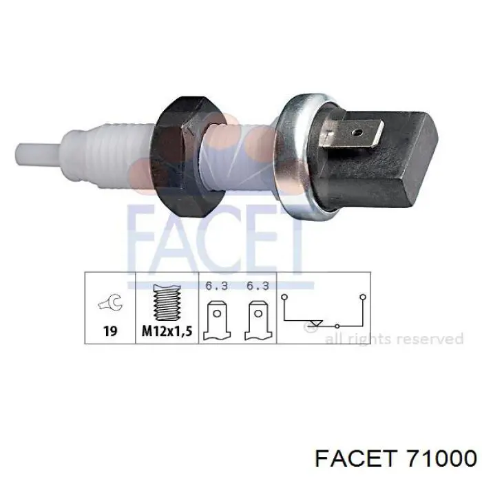 Sensor de ativação do sinal de parada Facet 71000 preço, a partir de 5,34 USD