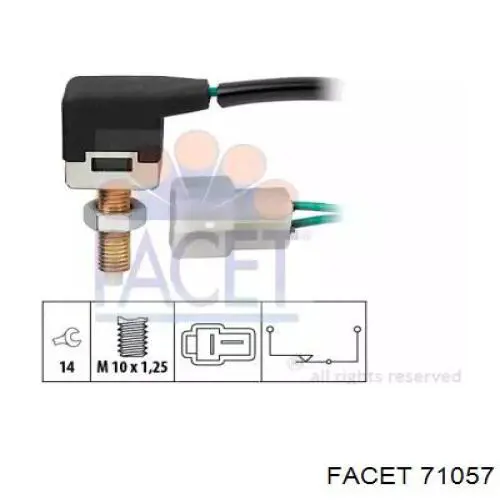 Sensor de ativação do sinal de parada Facet 71057 preço, a partir de 20,18 USD