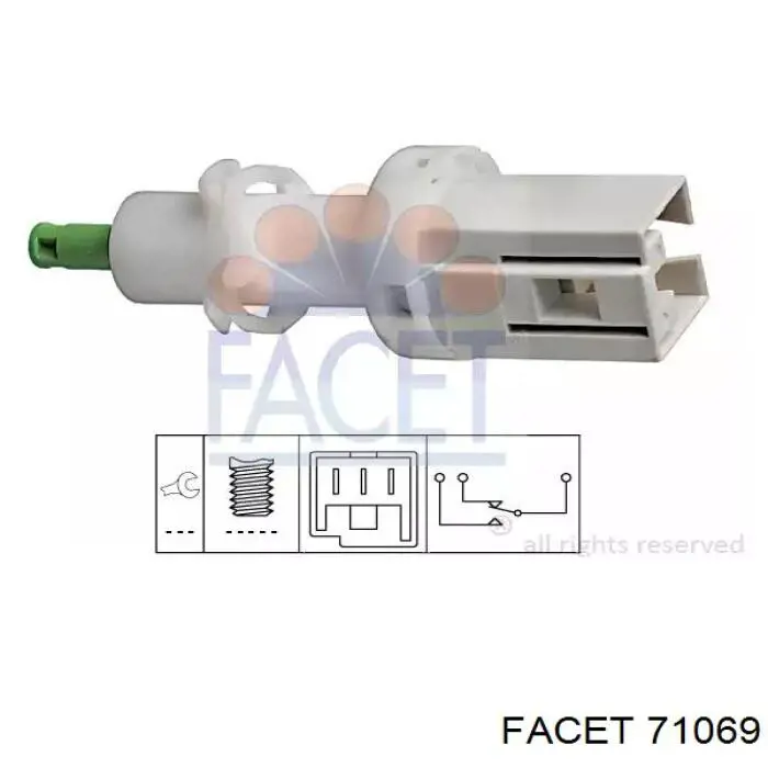 Sensor de ativação do sinal de parada Facet 71069 preço, a partir de 9,25 USD