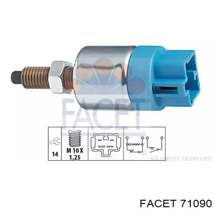 Sensor de ativação do sinal de parada Facet 71090 preço, a partir de 16,40 USD