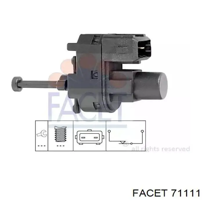 Sensor de ativação do sinal de parada Facet 71111 preço, a partir de 18,55 USD
