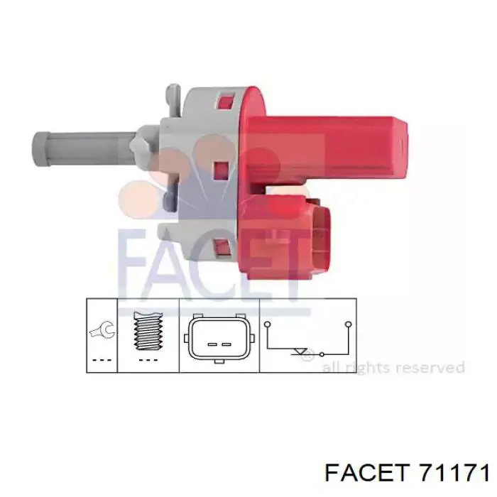 Sensor de ativação de embraiagem Facet 71171 preço, a partir de 17,96 USD
