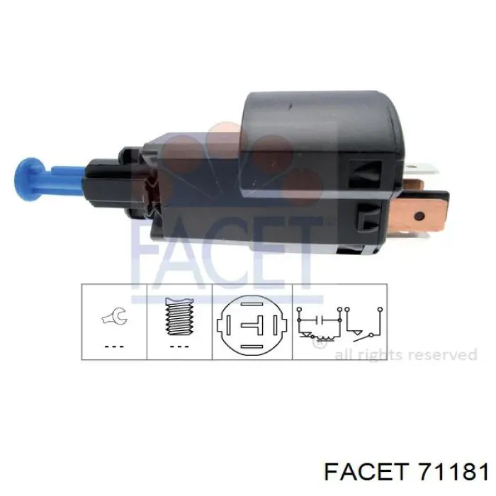 Sensor de ativação do sinal de parada Facet 71181 preço, a partir de 17,50 USD