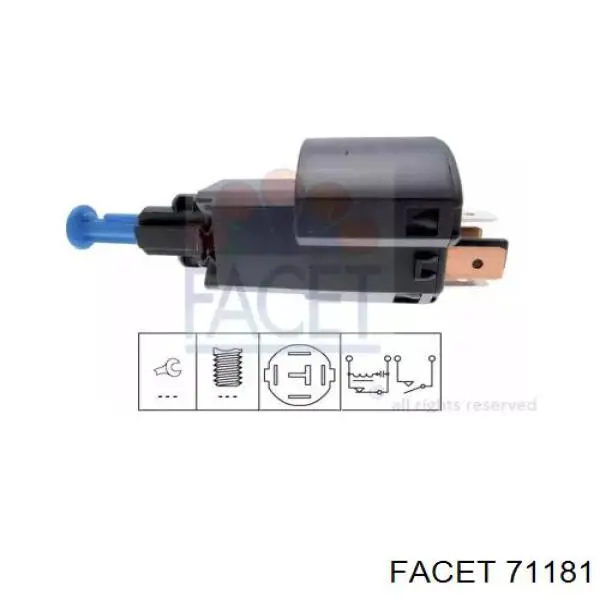 Compre 71181 Facet Sensor de ativação do sinal de parada