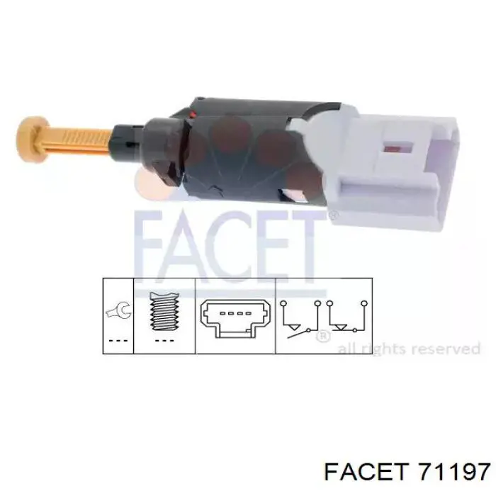 Sensor de ativação do sinal de parada Facet 71197 preço, a partir de 10,82 USD