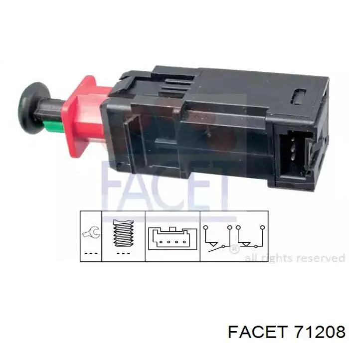 Sensor de ativação do sinal de parada Facet 71208 preço, a partir de 15,18 USD