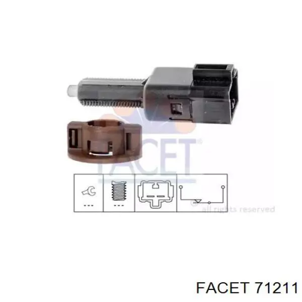 Sensor de ativação do sinal de parada Facet 71211 preço, a partir de 12,82 USD