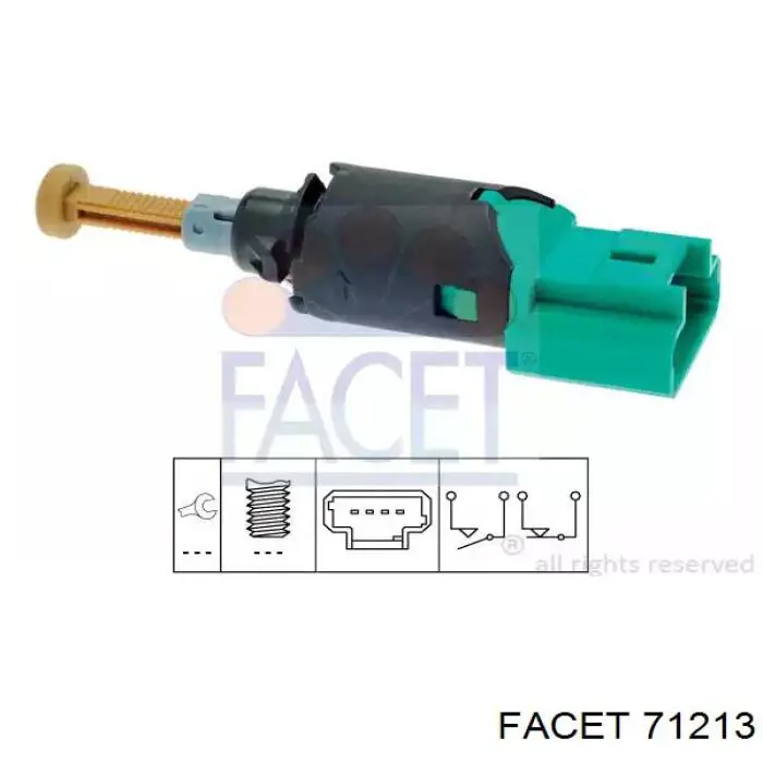 Sensor de ativação do sinal de parada Facet 71213 preço, a partir de 6,79 USD
