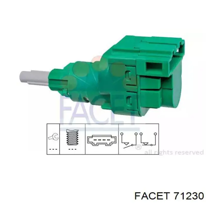 Sensor de ativação do sinal de parada Facet 71230 preço, a partir de 10,27 USD