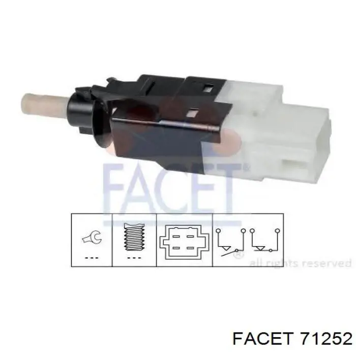 Sensor de ativação do sinal de parada Facet 71252 preço, a partir de 22,10 USD