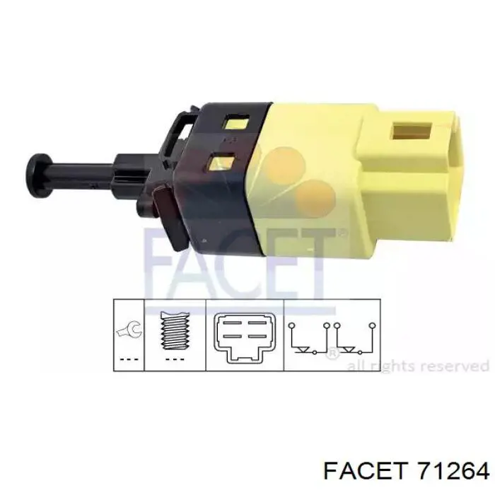 Sensor de ativação do sinal de parada Facet 71264 preço, a partir de 16,23 USD