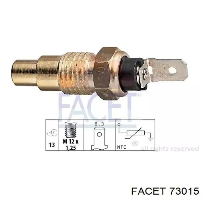 Sensor de temperatura do fluido de esfriamento Facet 73015 preço, a partir de 8,79 USD