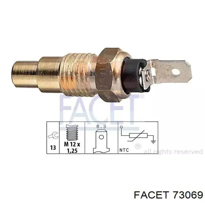 Compre 73069 Facet Sensor de temperatura do fluido de esfriamento