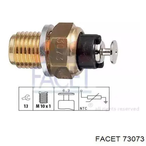 Sensor de temperatura do fluido de esfriamento Facet 73073 preço, a partir de 5,78 USD