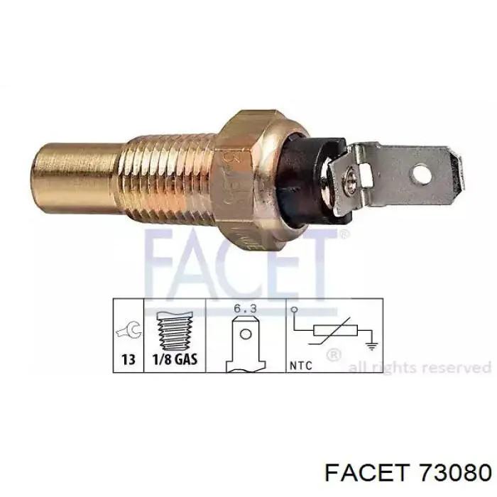 Sensor de temperatura do fluido de esfriamento Facet 73080 preço, a partir de 2,93 USD