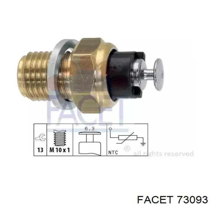 Sensor de temperatura de óleo de motor Facet 73093 preço, a partir de 7,49 USD