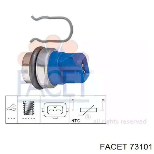 Sensor de temperatura do fluido de esfriamento Facet 73101 preço, a partir de 6,50 USD