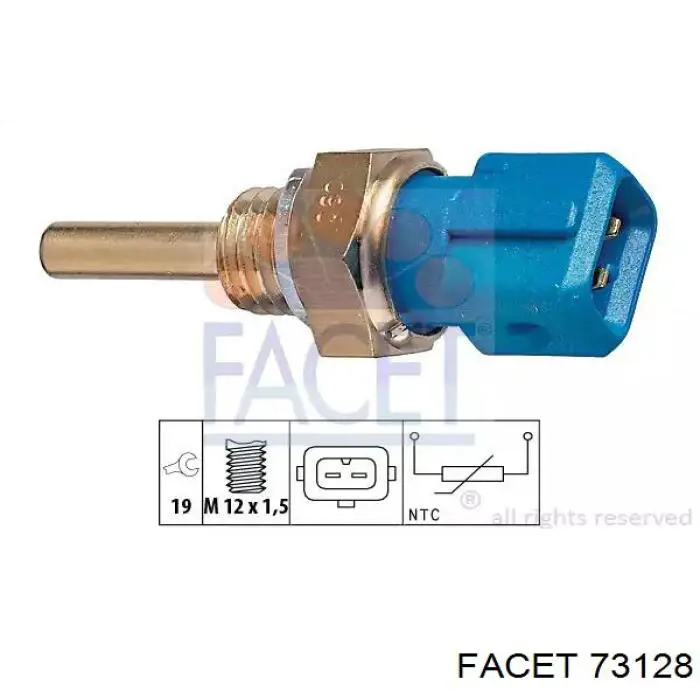 Sensor de temperatura do fluido de esfriamento Facet 73128 preço, a partir de 8,19 USD