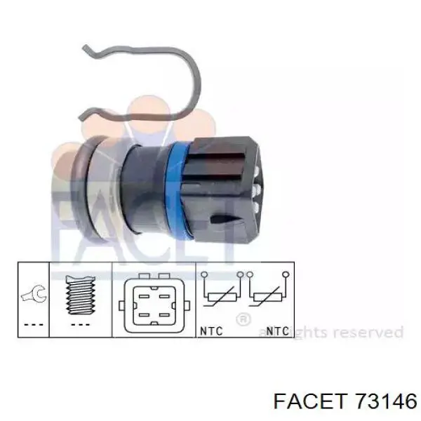 Sensor de temperatura do fluido de esfriamento Facet 73146 preço, a partir de 14,83 USD