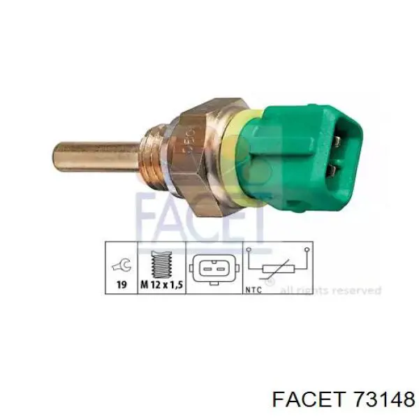 Sensor de temperatura do fluido de esfriamento Facet 73148 preço, a partir de 11,44 USD