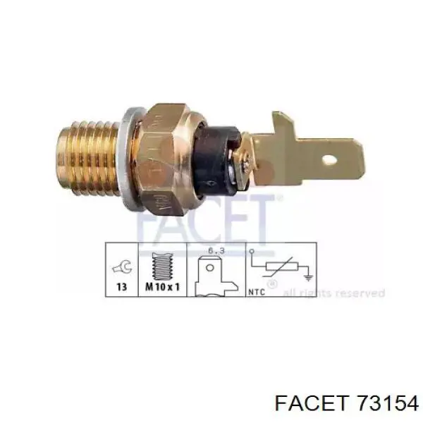 Compre 73154 Facet Sensor de temperatura de óleo de motor