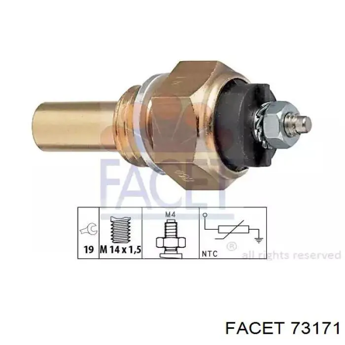 Compre 73171 Facet Sensor de temperatura do fluido de esfriamento