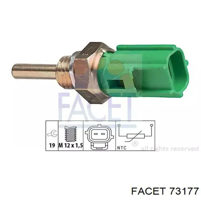 Sensor de temperatura do fluido de esfriamento Facet 73177 preço, a partir de 6,79 USD