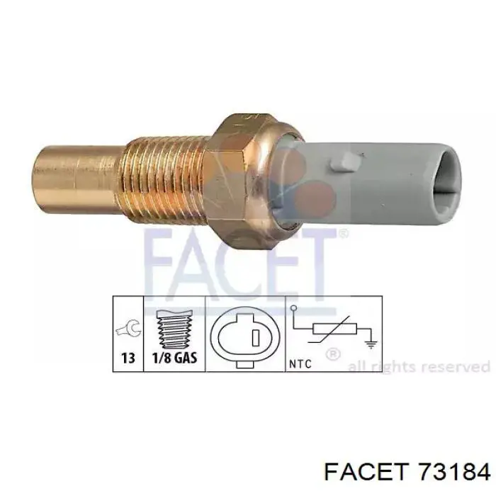 Sensor de temperatura do fluido de esfriamento Facet 73184 preço, a partir de 6,87 USD