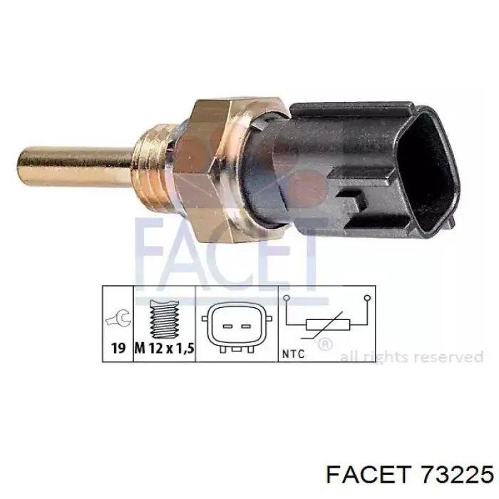 Sensor de temperatura do fluido de esfriamento Facet 73225 preço, a partir de 10,72 USD
