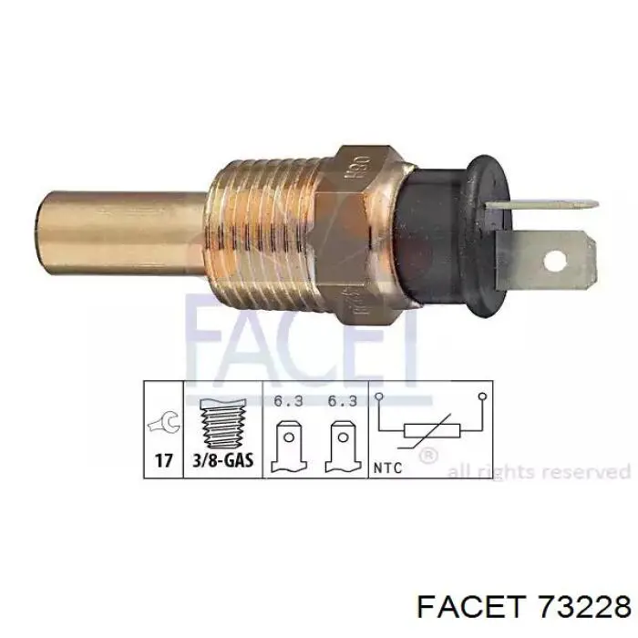 Sensor de temperatura do fluido de esfriamento Facet 73228 preço, a partir de 20,09 USD