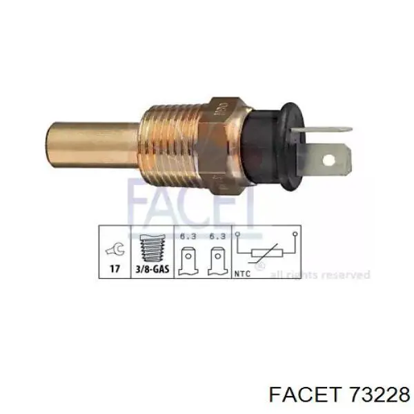 Compre 73228 Facet Sensor de temperatura do fluido de esfriamento