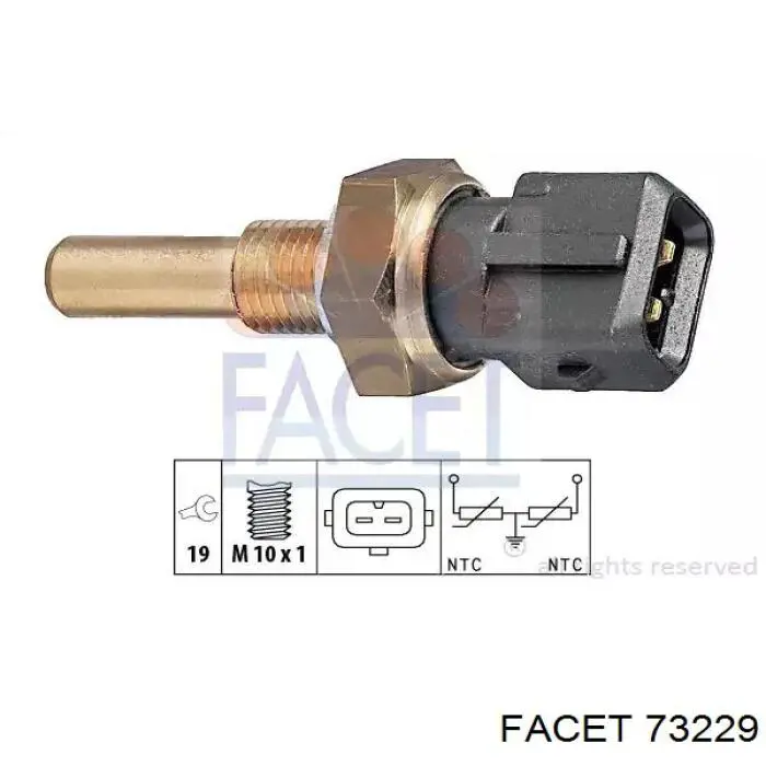 Sensor de temperatura do fluido de esfriamento Facet 73229 preço, a partir de 19,74 USD