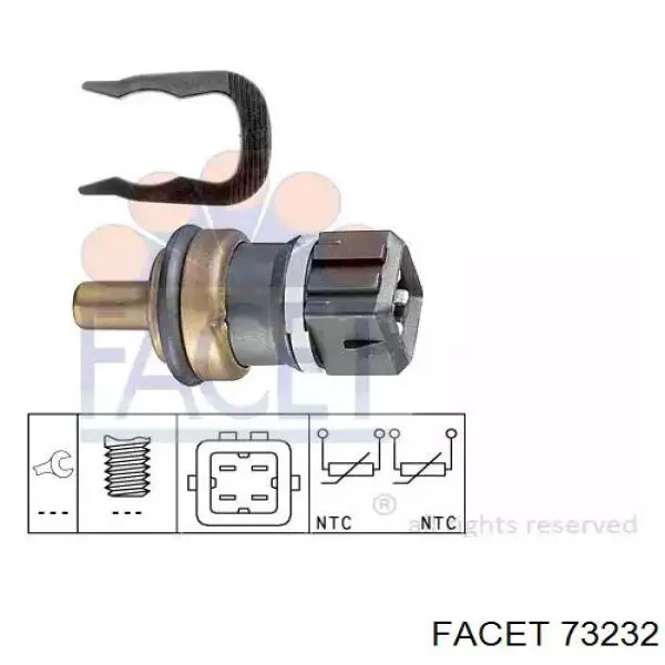 Sensor de temperatura do fluido de esfriamento Facet 73232 preço, a partir de 8,36 USD
