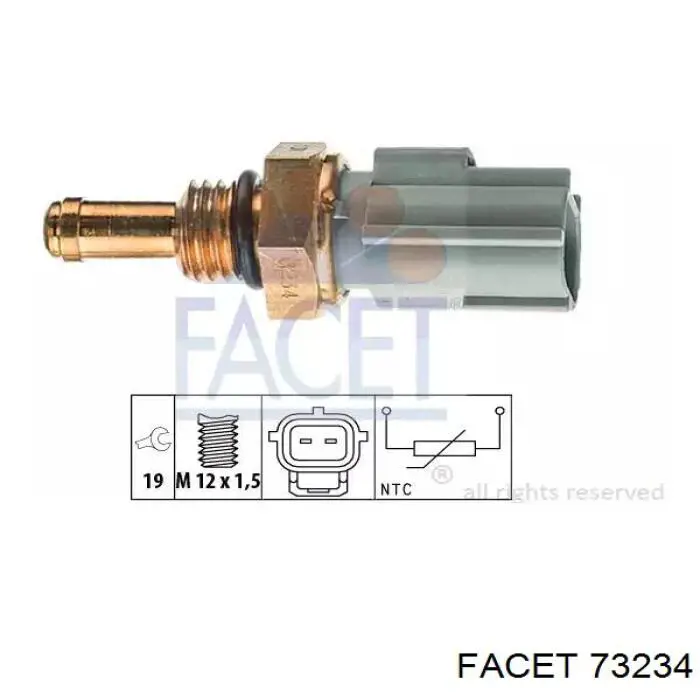 Sensor de temperatura do fluido de esfriamento Facet 73234 preço, a partir de 10,62 USD
