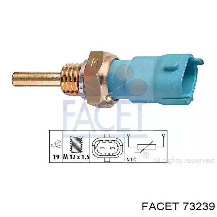 Sensor de temperatura do fluido de esfriamento Facet 73239 preço, a partir de 10,73 USD