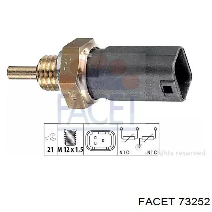 Sensor de temperatura do fluido de esfriamento Facet 73252 preço, a partir de 17,77 USD