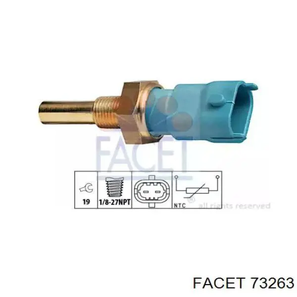 Sensor de temperatura do fluido de esfriamento Facet 73263 preço, a partir de 12,78 USD