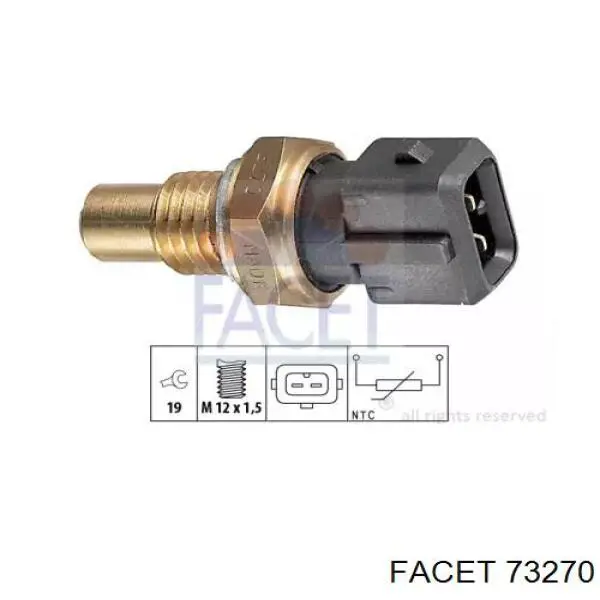 Sensor de temperatura do fluido de esfriamento Facet 73270 preço, a partir de 14,92 USD