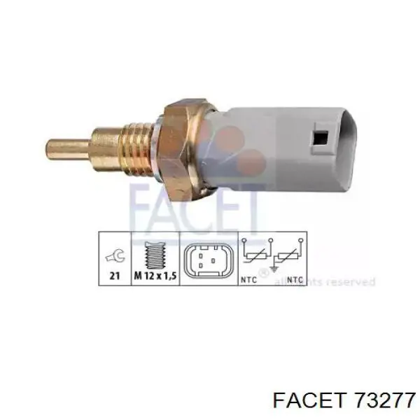 Sensor de temperatura do fluido de esfriamento Facet 73277 preço, a partir de 15,90 USD