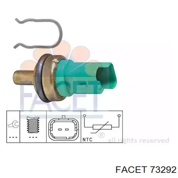 Sensor de temperatura do fluido de esfriamento Facet 73292 preço, a partir de 12,22 USD