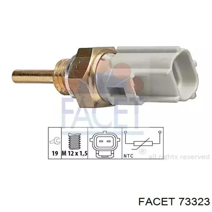 Sensor de temperatura do fluido de esfriamento, no dispositivo Facet 73323 preço, a partir de 10,21 USD