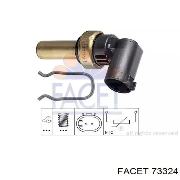 Sensor de temperatura do fluido de esfriamento Facet 73324 preço, a partir de 13,21 USD