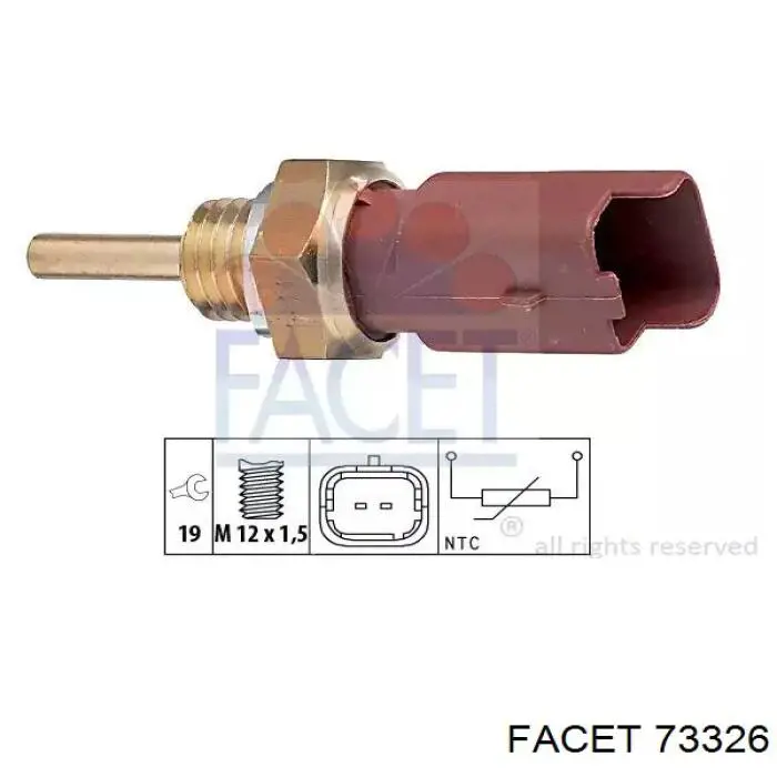 Sensor de temperatura do fluido de esfriamento Facet 73326 preço, a partir de 9,66 USD
